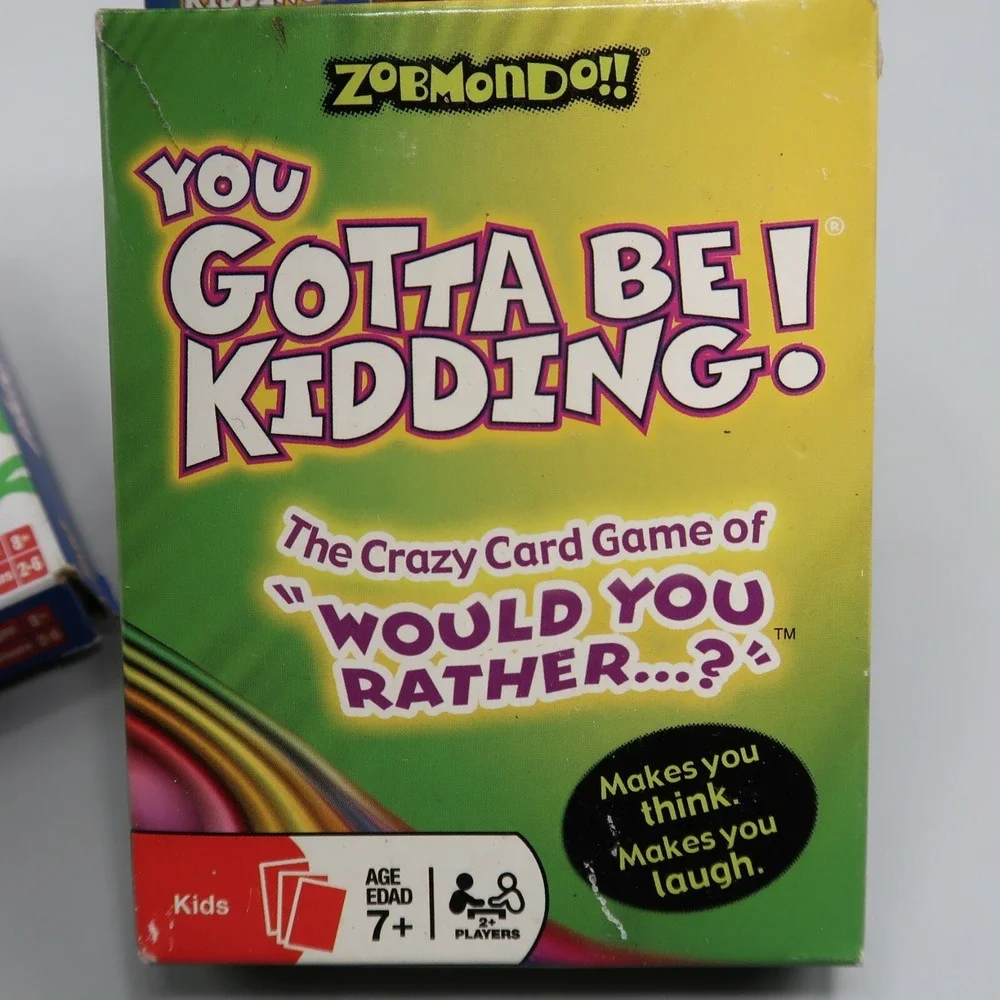 You Gotta Be Kidding! Would You Rather & Phase 10  Card Game Lot of 2